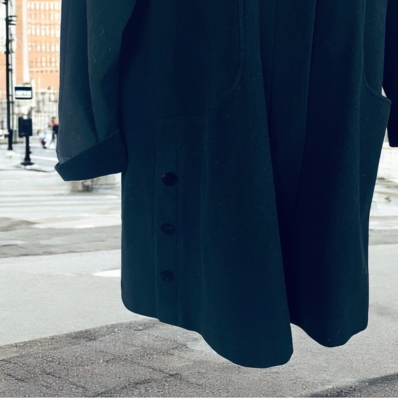 Vintage Herman Kay Black Wool Coat – Women’s Size 14 - Picture 4 of 10